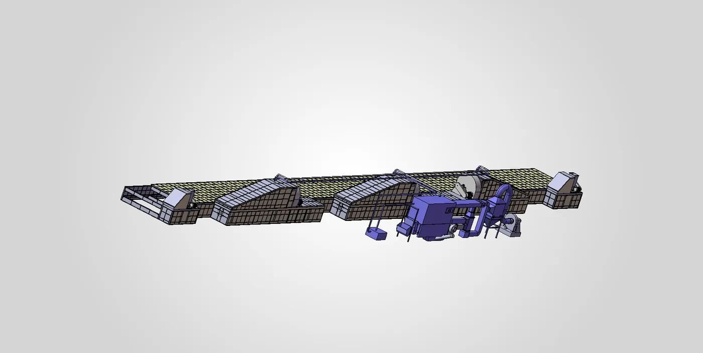 Trolley Dryer with Thermal Oil Boiler